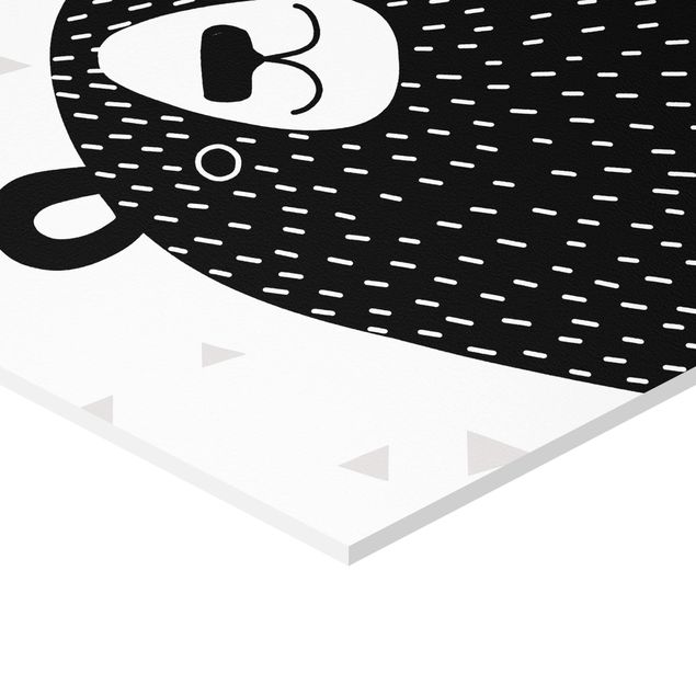 Hexagon Bild Forex - Tierpark mit Mustern - Bär