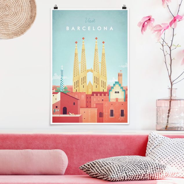 Poster Illustration Reiseposter - Barcelona