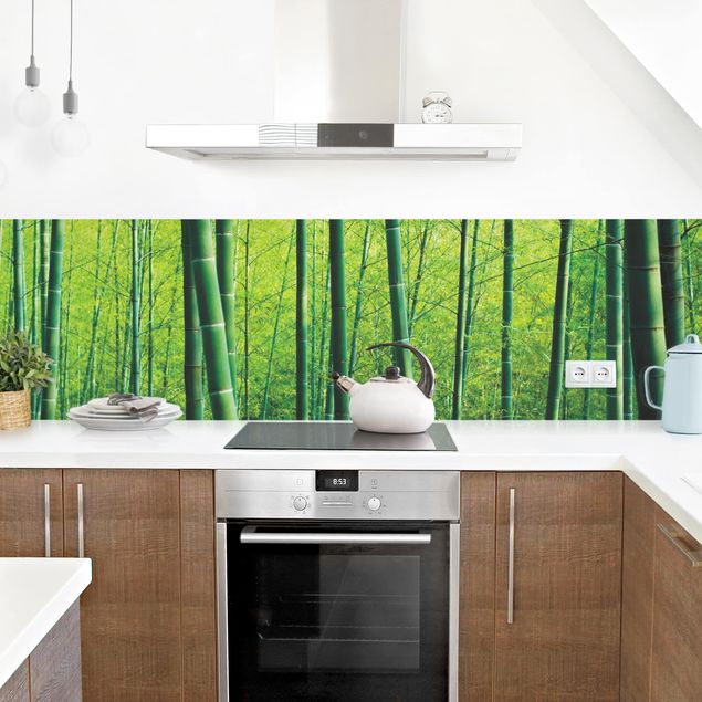 Küchenrückwand Folie Wald Bambuswald