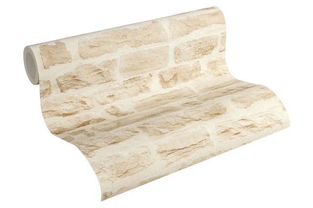 Steinwand Tapeten A.S. Création Best of Wood`n Stone 2nd Edition in Beige Creme - 355802