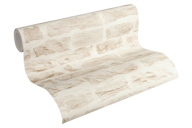 Steinwand Tapeten A.S. Création Best of Wood`n Stone 2nd Edition in Beige Creme - 355803