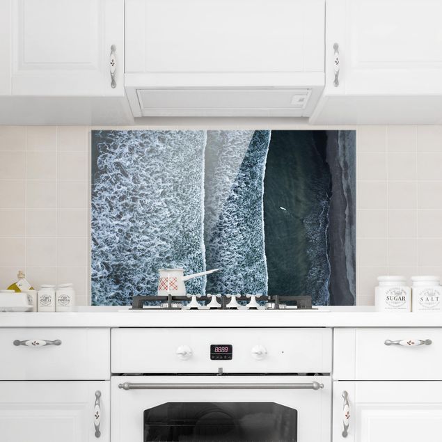 Küchenrückwand Glas Wald Luftbild - Der Herausforderer