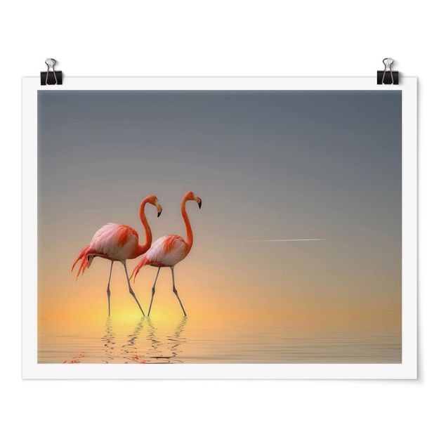 Poster bestellen Flamingo Love