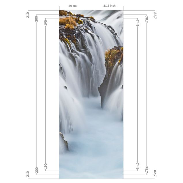Duschrückwand - Brúarfoss Wasserfall in Island