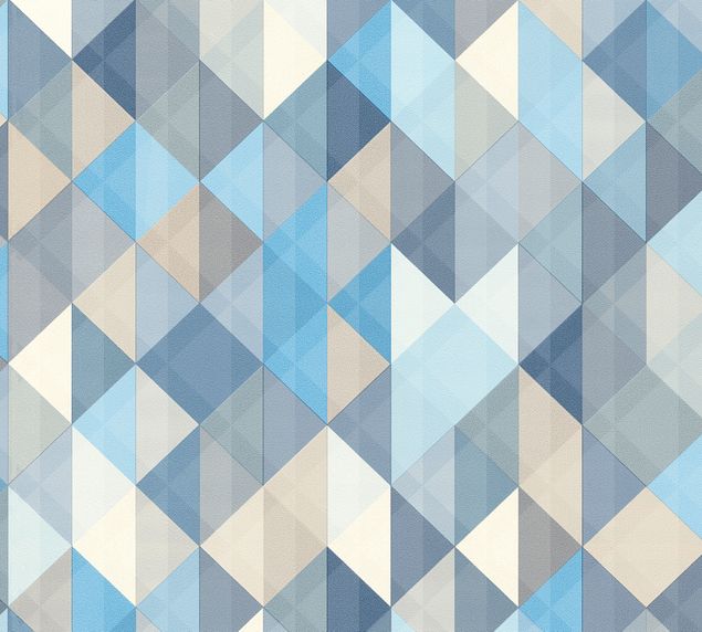 Tapete geometrische Muster A.S. Création Scandinavian 2 in Blau Braun Grau - 367863