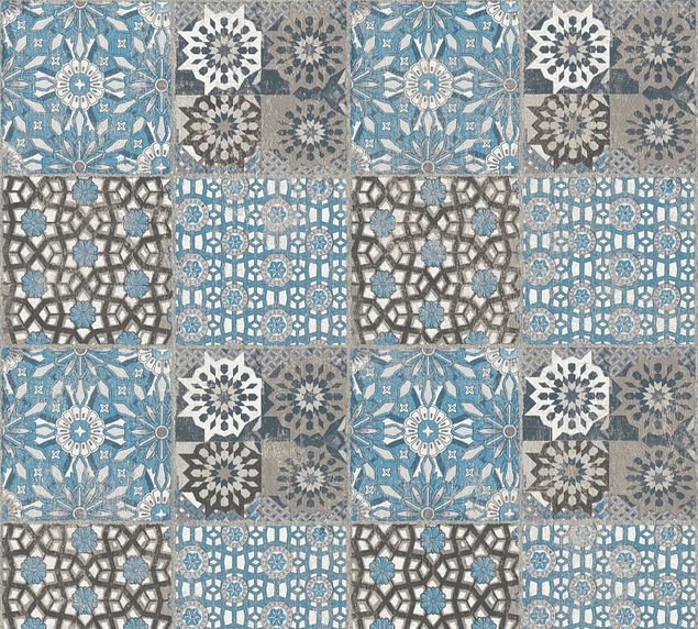 Tapete geometrische Muster A.S. Création Il Decoro in Blau Grau Schwarz - 368955