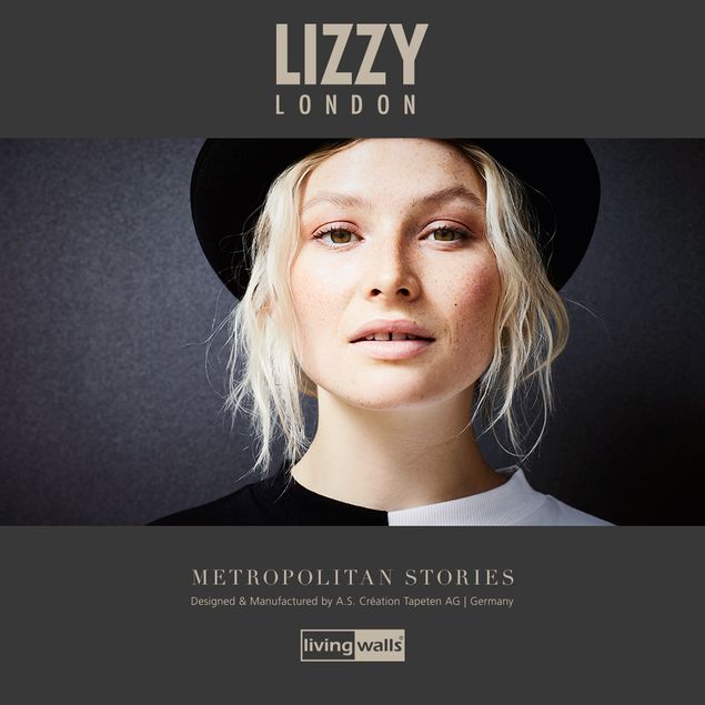 Livingwalls Unitapete Metropolitan Stories Lizzy - London in Schwarz