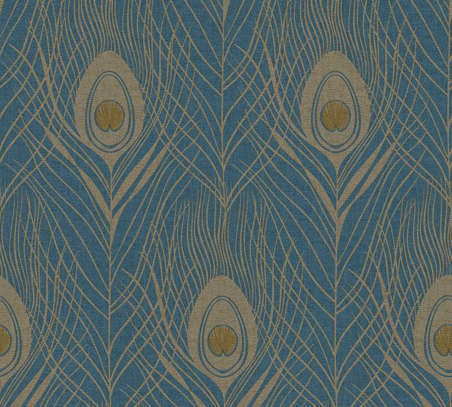 Architects Paper Mustertapete Absolutely Chic in Blau, Gelb, Metallic