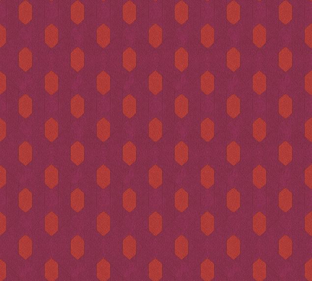 Tapete geometrische Muster Architects Paper Absolutely Chic in Rot Orange Lila - 369731
