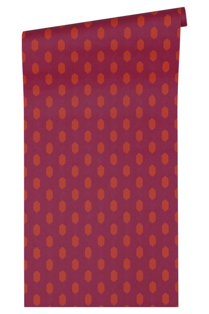 Tapete Architects Paper Absolutely Chic in Rot Orange Lila - 369731