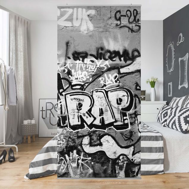 Raumteiler Kinderzimmer - Graffiti Art 250x120cm