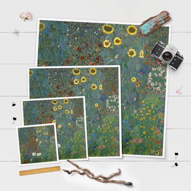 Poster bestellen Gustav Klimt - Garten Sonnenblumen