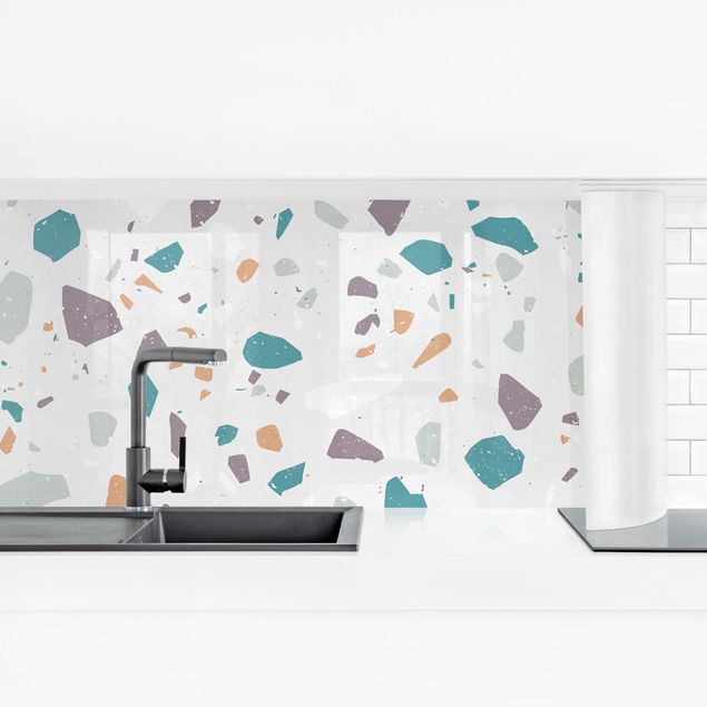 Küchenrückwand Muster Detailliertes Terrazzo Muster Grosseto