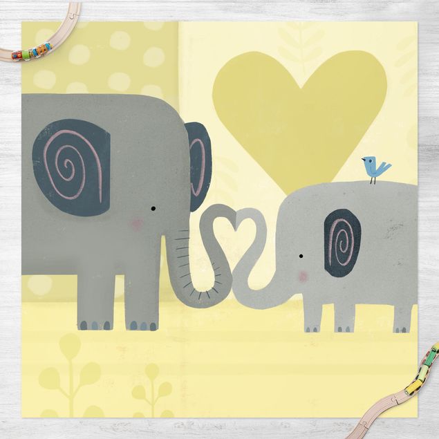 Aussen Teppich Mama und ich - Elefanten