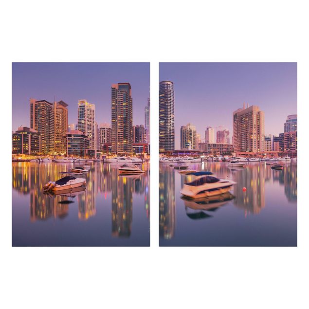 Leinwandbilder Dubai Skyline und Marina