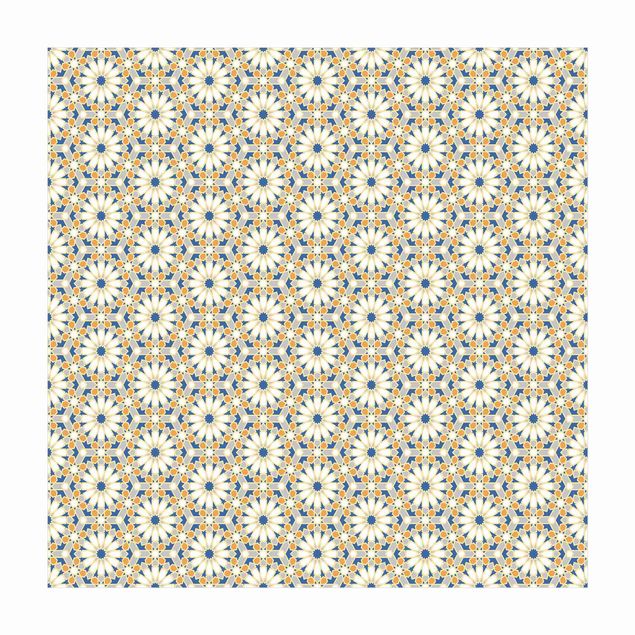 Moderne Teppiche Orientalisches Muster mit gelben Sternen