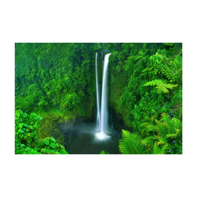 Teppich Wald Paradiesischer Wasserfall