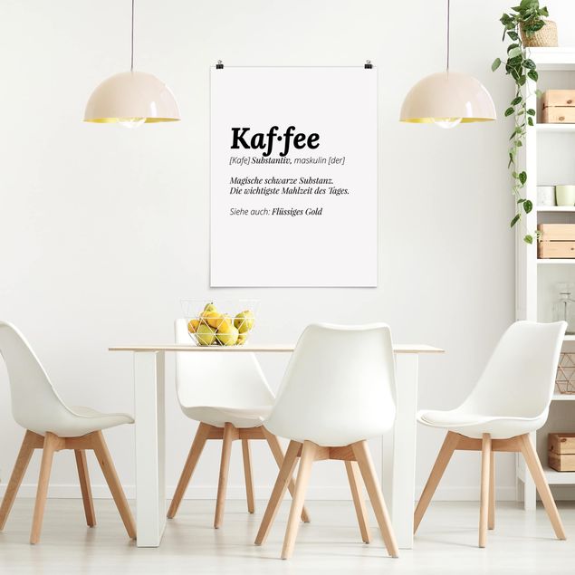 Poster - Die Definition von Kaffee - Hochformat 3:4
