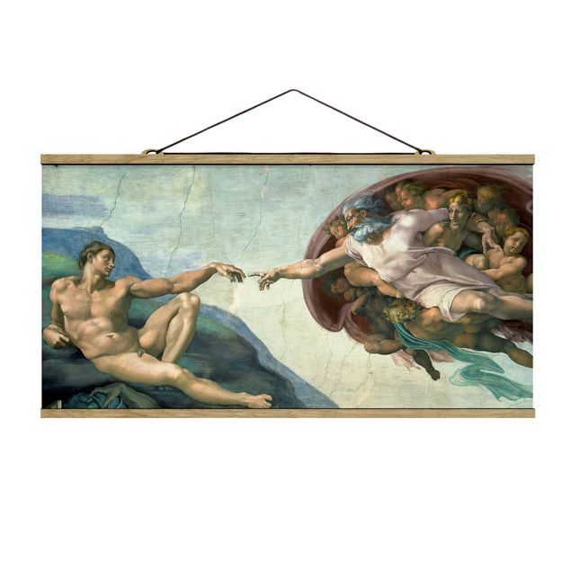 Stoffbilder zum Aufhängen Michelangelo - Sixtinische Kapelle