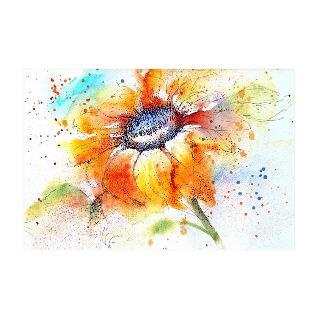 Teppich Blumen Painted Sunflower