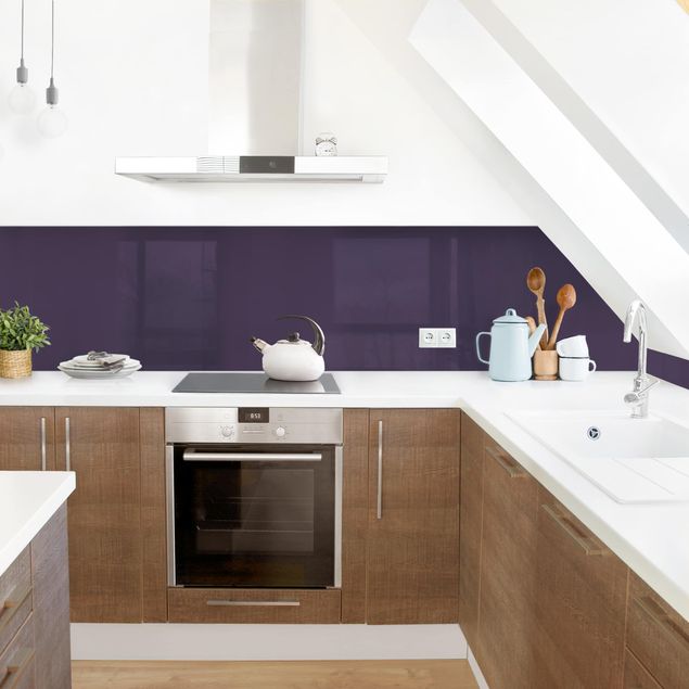 Küchenrückwand einfarbig Rotviolett