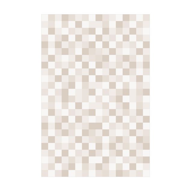 Teppich Schachbrett Geometrisches Muster Mosaik Sand