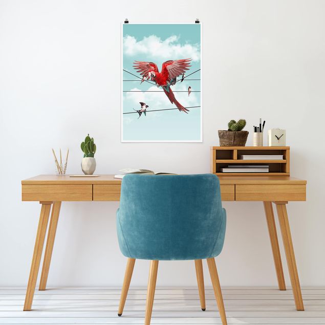 Kunstdrucke Poster Himmel mit Vögeln