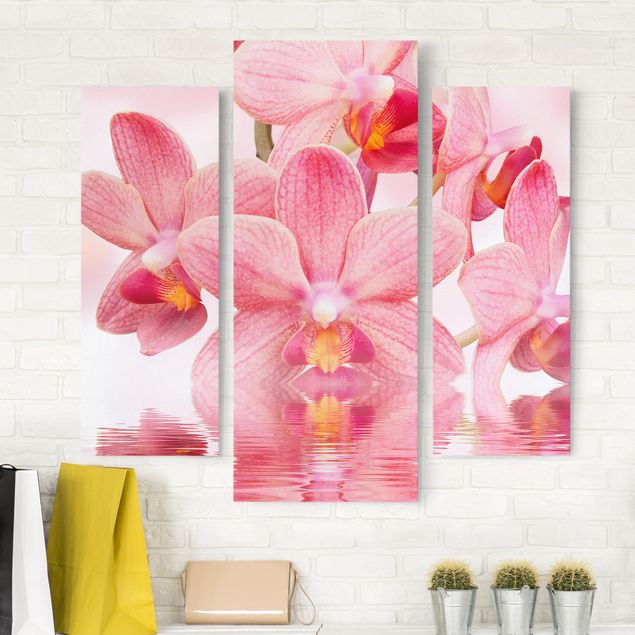 Wandbilder XXL Rosa Orchideen auf Wasser