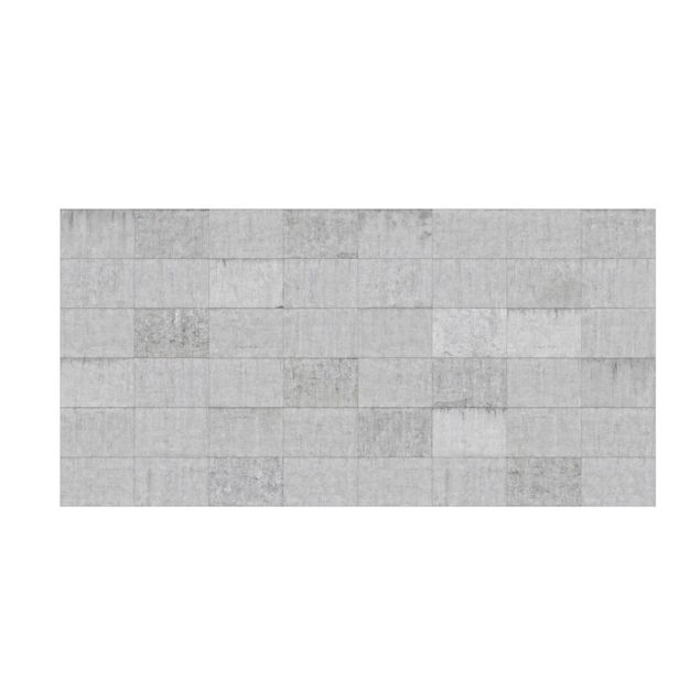 Teppich modern Beton Ziegeloptik grau
