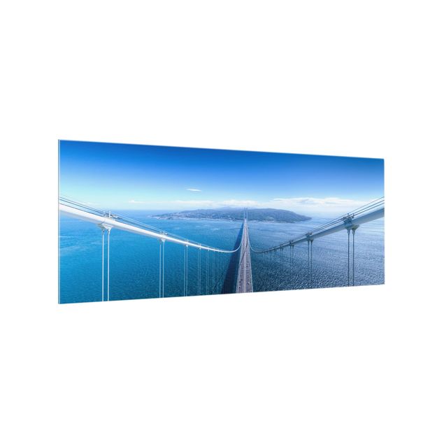 Spritzschutz Glas - Brücke zur Insel - Panorama - 5:2