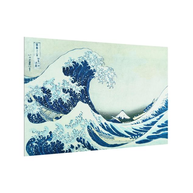 Küchenspritzschutz Katsushika Hokusai - Die grosse Welle von Kanagawa