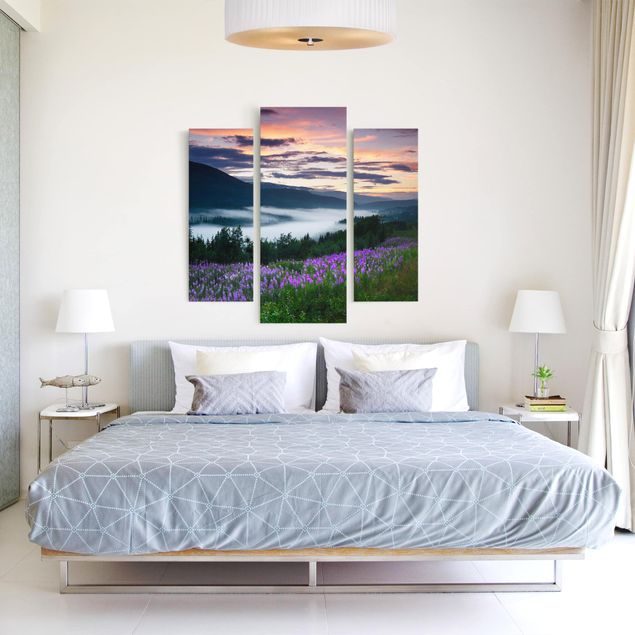 Moderne Leinwandbilder Wohnzimmer Paradiesisches Tal in Norwegen