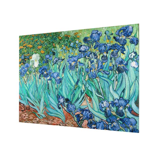 Küchenrückwand Glas Blumen Vincent van Gogh - Iris