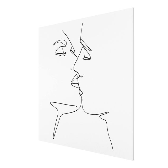 Blek Prints Kunstdrucke Line Art Kuss Gesichter Schwarz Weiß