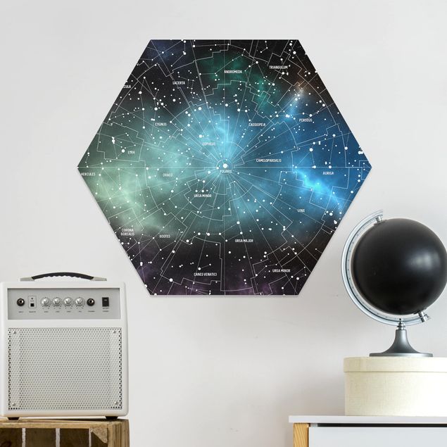 Wandbilder Sternbilder Karte Galaxienebel