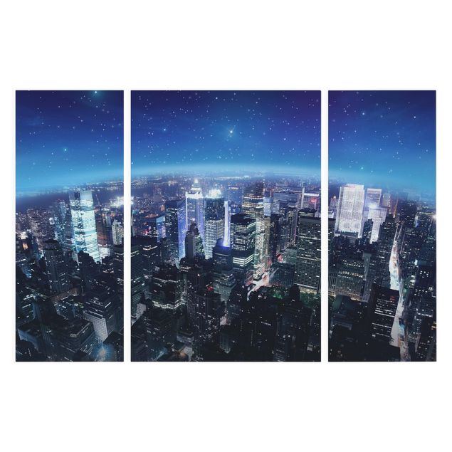 Schöne Leinwandbilder Illuminated New York