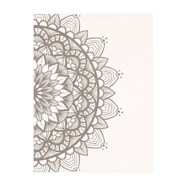 Teppich Orientalisch Mandala Illustration shabby Set beige weiß