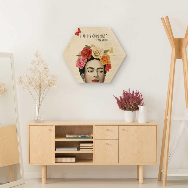 Holzbilder mit Sprüchen Fridas Gedanken - Muse