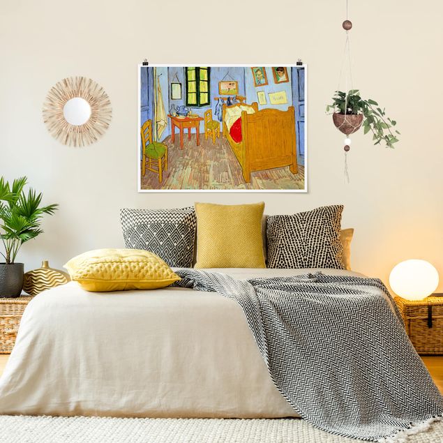 Kunstdruck Pointillismus Vincent van Gogh - Schlafzimmer in Arles