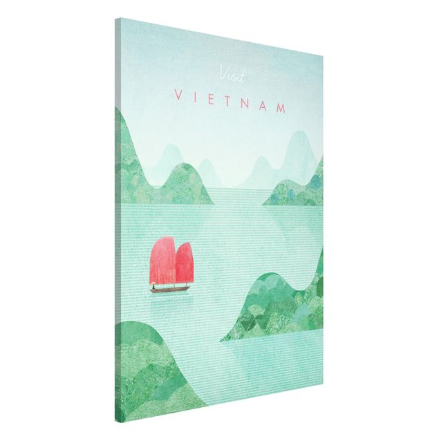 Magnettafel Skyline Reiseposter - Vietnam