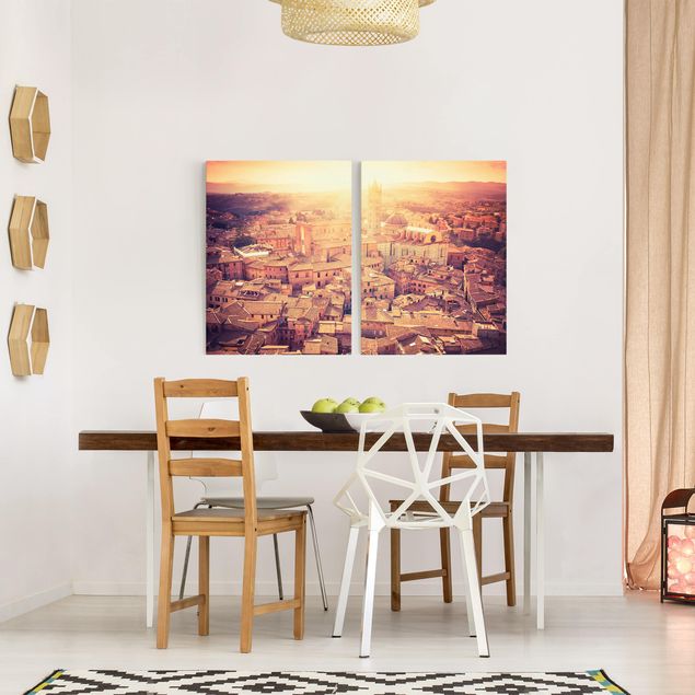 Wandbilder Wohnzimmer modern Fiery Siena