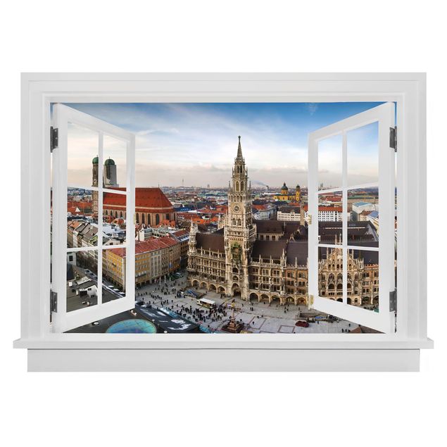 Wandsticker Offenes Fenster City of Munich