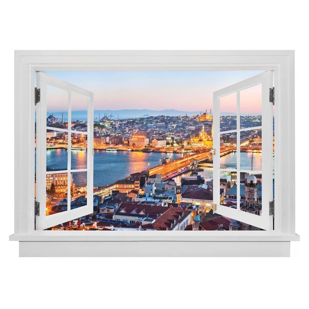 Wandtattoo Skyline Offenes Fenster Istanbul