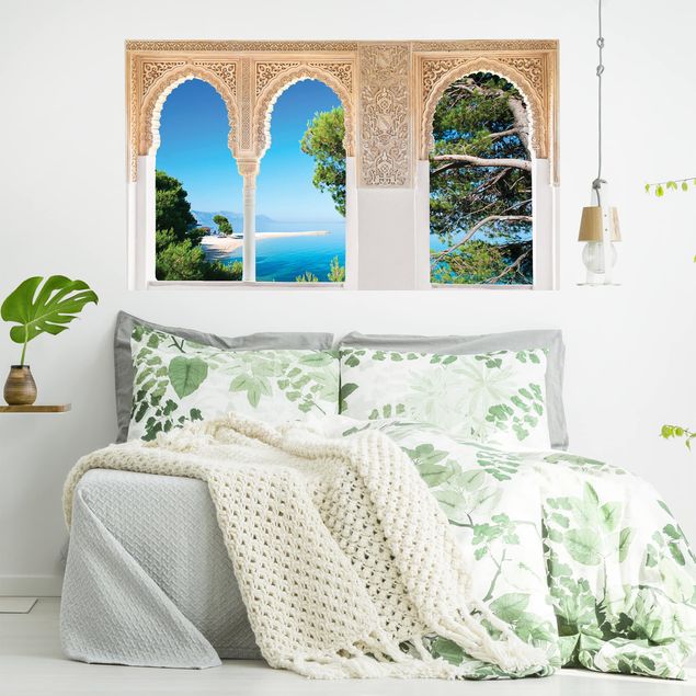 Wandtattoo 3D Verzierte Fenster Hidden Paradise