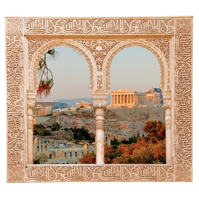 Wandtattoo Pflanze Verziertes Fenster Akropolis