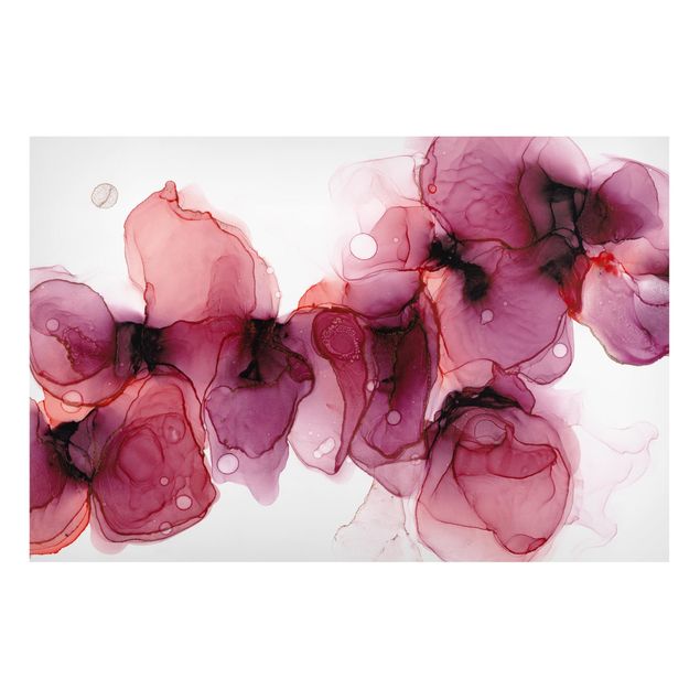 Bilder für die Wand Wilde Blüten in Violett und Gold