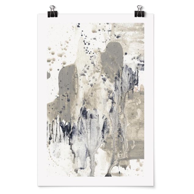 Poster Aquarell Hommage an Taupe I