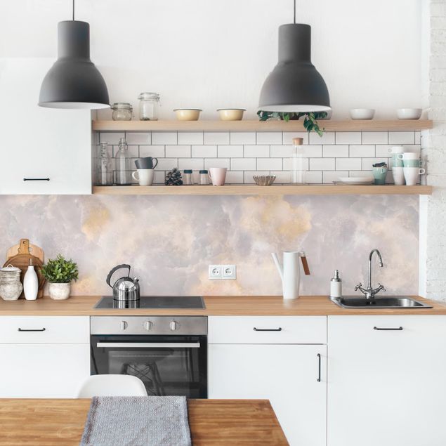 Küchenrückwand Steinoptik Onyx Marmor