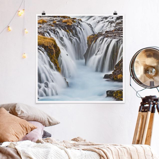 Schöne Wandbilder Brúarfoss Wasserfall in Island