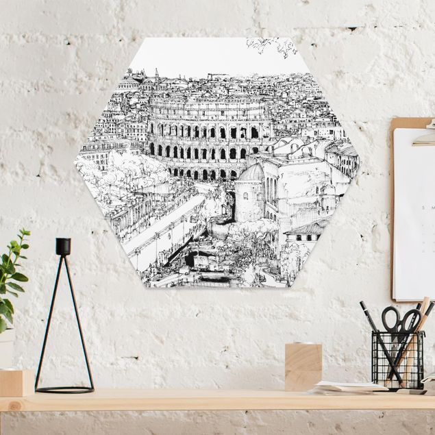 Wandbilder Stadtstudie - Rom